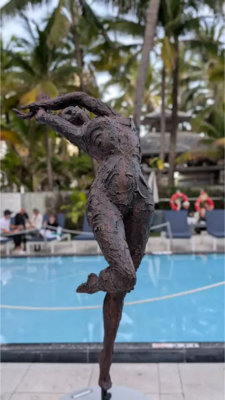 676021c6959ef23f5e45cc88 6760218b39d96cece014b179 Bronze Woman Sculpture Pose Poolside Bit Basel Art Basel December 2024.jpg